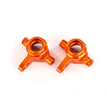 Traxxas Steering blocks, 6061-T6 aluminum (orange-anodized), left & right