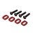 Traxxas Washers, motor mount, aluminum (red-anodized) (4)/ 4x18mm BCS (4)