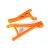 Traxxas Suspension arms, orange, front (right), heavy duty (upper (1)/ lower (1))