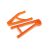 Traxxas Suspension arms, orange, rear (left), heavy duty, adjustable wheelbase (upper (1)/ lower (1))