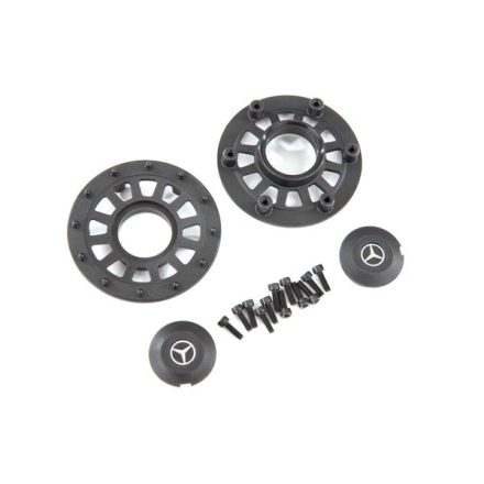 Traxxas Center caps (2)/ beadlock rings (2) (requires #8255A extended stub axle)