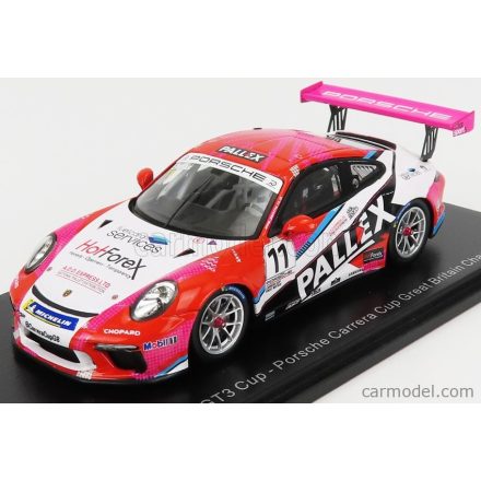 SPARK-MODEL PORSCHE 911 991 GT3 N 11 PORSCHE CARRERA CUP ENGLAND CHAMPION 2018 T.ELLINAS