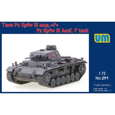 Unimodels Pz.Kpfw. III Ausf.F Tank makett