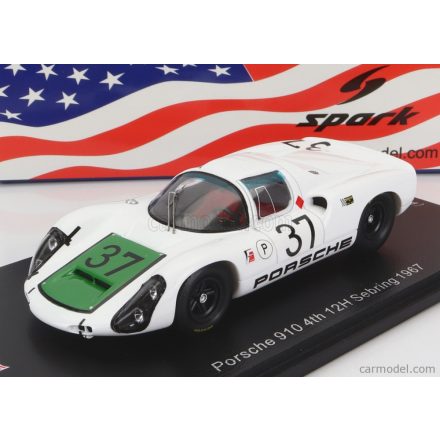 SPARK-MODEL - PORSCHE - 910 N 37 4th 12h SEBRING 1967 J.SIFFERT - H.HERRMANN