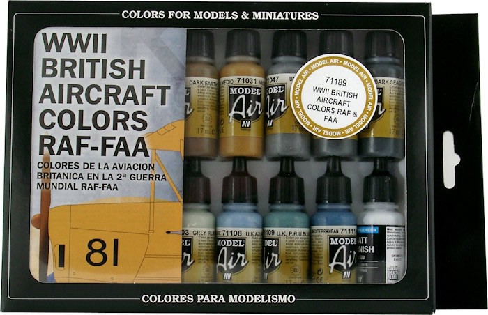 Vallejo Wwii British Aircraft Raf And Faa Paint Set Modellfu