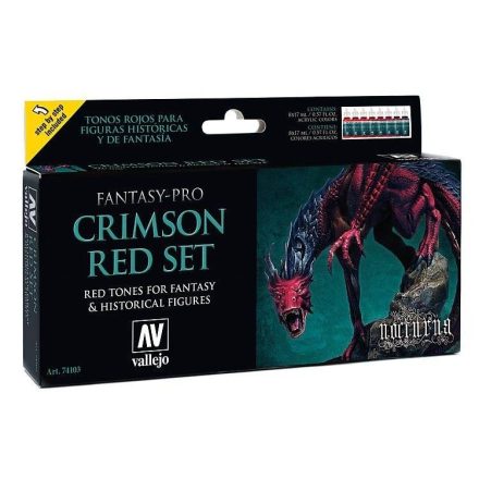 Vallejo Fantasy-Pro Crimson Red Set