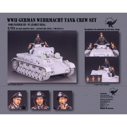 Valkyrie Miniatures WWII German Wehmacht Tank Crew Set (For Panzer III/IV Early Era)