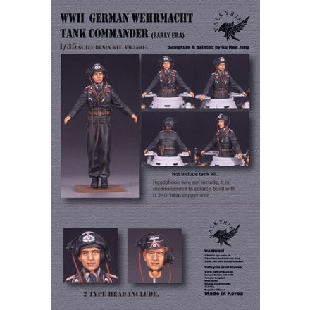 Valkyrie Miniatures WWII German Wehmacht Tank Commander (Early Era)