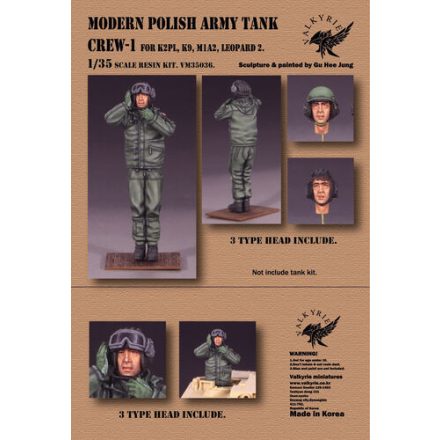 Valkyrie Miniatures Modern Polish Army Tank Crew 1 (For K2PL, K9, M1A2, Leopard 2)