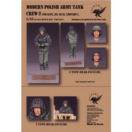 Valkyrie Miniatures Modern Polish Army Tank Crew 2 (For K2PL, K9, M1A2, Leopard 2)