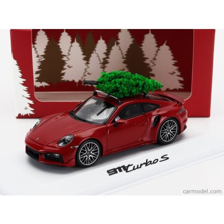 SPARK MODEL PORSCHE 911 992 TURBO S COUPE CHRISTMAS EDITION 2023