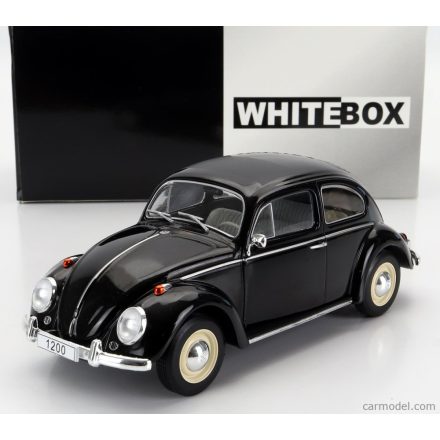 WHITEBOX VW Käfer 1200, black, 1960 (CSOMAGOLÁSSÉRÜLT)