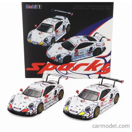 SPARK MODEL PORSCHE SET 2X 911 991 RSR TEAM PORSCHE GT N 911 WINNER GTLM CLASS PETIT LE MANS 2018 P.PILET - N.TANDY - F.MAKOWIECKI + N 912 2nd GTLM-CLASS PETIT LE MANS 2018 E.BAMBER - L.VANTHOOR - M.JAMINET