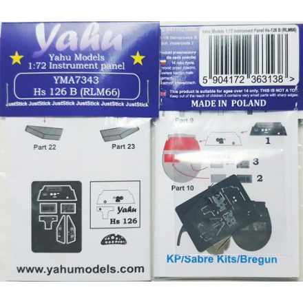 Yahu Models Hs-126 B-1 RLM66 (KP, Sabre kits, Bregun)